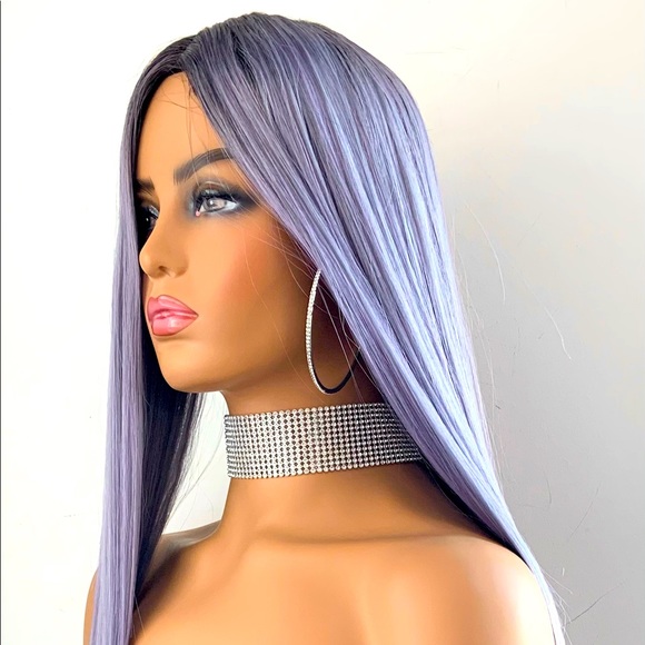 Very Pretty 36” Ombre Lilac Premium Fiber Wig for Daily/Cosplay/Drag/Events - Picture 11 of 14